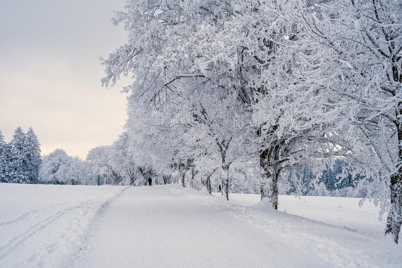 Fantasy cottage in winter snow
